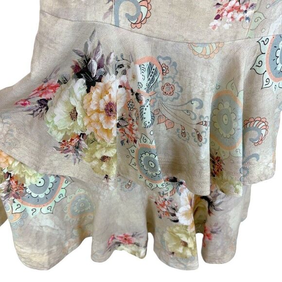 NWT Elliatt Faro Tiered Linen Mini Dress - Picture 4 of 6